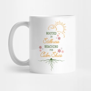 Rooted in Stillness Reaching for Calm Skies Mug